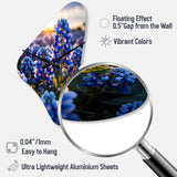 Bluebonnets Flower Blissful II - Asymmetric Metal Wall Clock