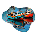 Fishing Boat Melodies II - Asymmetric Metal Wall Clock
