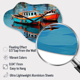 Fishing Boat Melodies II - Asymmetric Metal Wall Clock