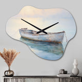 Boat Ethereal Waters I - Asymmetric Metal Wall Clock