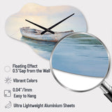 Boat Ethereal Waters I - Asymmetric Metal Wall Clock