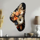 Bohemian Art Bohemian Bouquet I - Asymmetric Metal Wall Clock