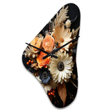 Bohemian Art Bohemian Bouquet I - Asymmetric Metal Wall Clock