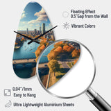 Boston Beautiful Cityscape Spot II - Asymmetric Metal Wall Clock