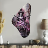 Pink Buddhism Buddhist Chanting - Asymmetric Metal Wall Clock
