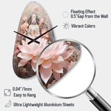 Pink Buddhism Lotus Of Wisdom - Asymmetric Metal Wall Clock
