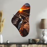 Canada Alberta Badlands I - Asymmetric Metal Wall Clock