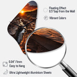Canada Alberta Badlands I - Asymmetric Metal Wall Clock