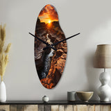 Canada Alberta Badlands I - Asymmetric Metal Wall Clock