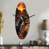 Canada Alberta Badlands I - Asymmetric Metal Wall Clock