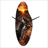 Canada Alberta Badlands I - Asymmetric Metal Wall Clock