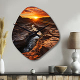 Canada Alberta Badlands I - Asymmetric Metal Wall Clock