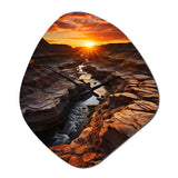 Canada Alberta Badlands I - Asymmetric Metal Wall Clock