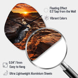 Canada Alberta Badlands I - Asymmetric Metal Wall Clock
