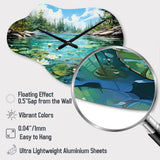 Canada Lakeside Tranquility I - Asymmetric Metal Wall Clock