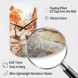 Beige Peach Canyon Mirage - Asymmetric Metal Wall Clock