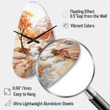 Beige Peach Canyon Mirage - Asymmetric Metal Wall Clock