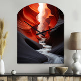 Canyon Antelope Silhouetted Grace - Asymmetric Metal Wall Clock