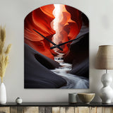 Canyon Antelope Silhouetted Grace - Asymmetric Metal Wall Clock