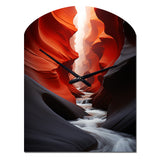 Canyon Antelope Silhouetted Grace - Asymmetric Metal Wall Clock