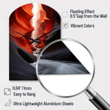 Canyon Antelope Silhouetted Grace - Asymmetric Metal Wall Clock