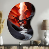 Canyon Antelope Silhouetted Grace - Asymmetric Metal Wall Clock