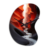 Canyon Antelope Silhouetted Grace - Asymmetric Metal Wall Clock
