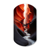 Canyon Antelope Silhouetted Grace - Asymmetric Metal Wall Clock