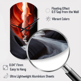 Canyon Antelope Silhouetted Grace - Asymmetric Metal Wall Clock