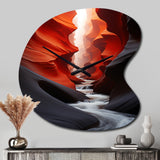 Canyon Antelope Silhouetted Grace - Asymmetric Metal Wall Clock