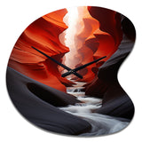 Canyon Antelope Silhouetted Grace - Asymmetric Metal Wall Clock