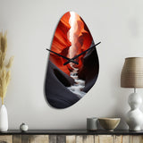 Canyon Antelope Silhouetted Grace - Asymmetric Metal Wall Clock