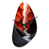 Canyon Antelope Silhouetted Grace - Asymmetric Metal Wall Clock
