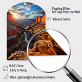 Canyon Unveiling Majesty I - Asymmetric Metal Wall Clock