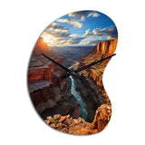 Canyon Unveiling Majesty I - Asymmetric Metal Wall Clock