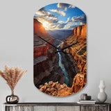 Canyon Unveiling Majesty I - Asymmetric Metal Wall Clock