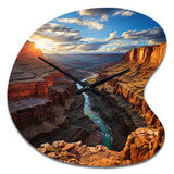 Canyon Unveiling Majesty I - Asymmetric Metal Wall Clock