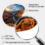 Canyon Unveiling Majesty I - Asymmetric Metal Wall Clock