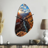 Canyon Unveiling Majesty I - Asymmetric Metal Wall Clock