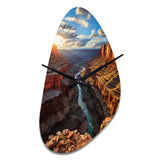 Canyon Unveiling Majesty I - Asymmetric Metal Wall Clock