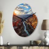 Canyon Unveiling Majesty I - Asymmetric Metal Wall Clock