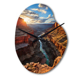 Canyon Unveiling Majesty I - Asymmetric Metal Wall Clock