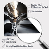 Black White Canyon Whispering Walls In I - Asymmetric Metal Wall Clock