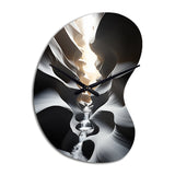 Black White Canyon Whispering Walls In I - Asymmetric Metal Wall Clock