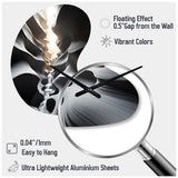 Black White Canyon Whispering Walls In I - Asymmetric Metal Wall Clock