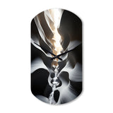 Black White Canyon Whispering Walls In I - Asymmetric Metal Wall Clock
