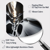 Black White Canyon Whispering Walls In I - Asymmetric Metal Wall Clock