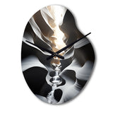 Black White Canyon Whispering Walls In I - Asymmetric Metal Wall Clock