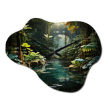 Caribe Jungle Adventure - Asymmetric Metal Wall Clock