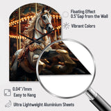 Carousel Carousel Carousel - Asymmetric Metal Wall Clock